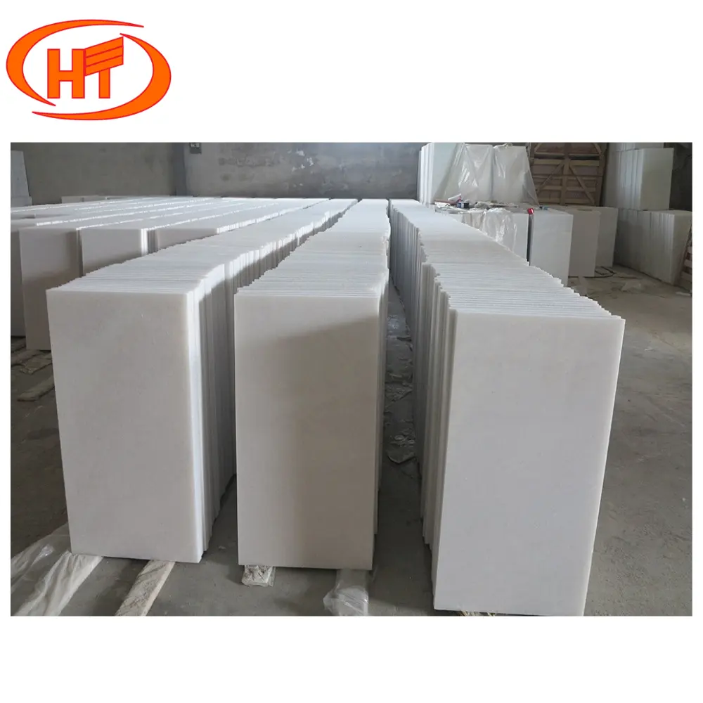 Premium White Crystal Marble Polished Tiles Factory Manufacturer Price for floor tiles and countertops slab
