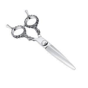 Tijeras de Peluquería Profesionales con Reposadíces Doble Extraíble, Mango Ruso, Tijeras de Peluquero con Hoja Afilada, Acabado Pulido, Acero Inoxidable - Product Image 3