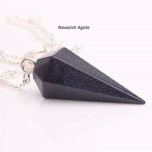 Pendule de pierre d'or bleue de haute qualité Acheter en ligne Agate Navazish: Pendule de pierre d'or bleue en gros à vendre - Product Image 1