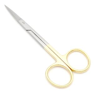 Iris Scissors TC Tijeras quirúrgicas manuales de acero inoxidable con mango dorado tijera dental instrumentos quirúrgicos - Product Image 1