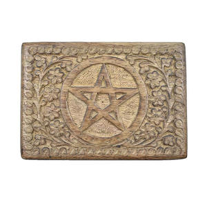 Boîte en bois brûlée de qualité Offre Spéciale pour bijoux étoile motif sculpté boîte à souvenirs en bois de manguier utilisation polyvalente approvisionnement d'usine - Product Image 3