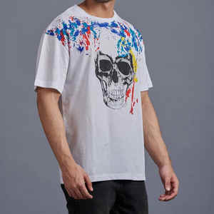 Comprar fabricante liso 100% algodón hombres camiseta diseño personalizado y logotipos impresión gráfica Logo camiseta diseños unisex camisetas - Product Image 1