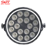 Luz Par Compacta para Escenario RGBW de 18x8W con Efecto de Color Tipo Molino de Viento, 51 LEDs RGB para Alquiler de Eventos y Aplicaciones de Iluminación de Truss