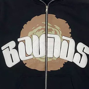 Sudadera con capucha estampada de algodón con estampado para hombre de letras elegante y forro polar suave para ropa de calle diaria - Product Image 3