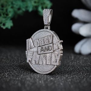 Colgante Personalizado con Nombre, Chapado en Rodio Plateado, con Diamantes de Moissanita, Estilo Hip Hop para Hombre - Product Image 6
