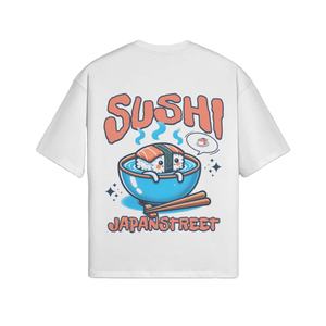 Camiseta Sushi de Tela Transpirable para Verano, Lavable, de Algodón Puro, Marca de Moda, Camisetas de Manga Corta - Product Image 1
