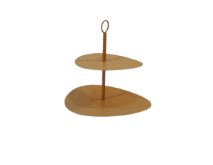 Recién llegado, nuevo aspecto, utensilios de cocina y soporte para servir postres de mesa, diseño estándar, soporte para servir aperitivos de hierro de dos niveles - Product Image 1