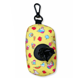 Cute patterned dog harness bundle featuring soft mesh harness collar leash bow tie bandana and matching waste bag holder - Product Image 3