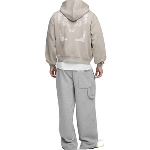Sweat à capuche unisexe lourd en molleton de coton, coupe décontractée, haut streetwear vierge pour la vente en gros et l'étiquetage privé OEM - Product Image 3