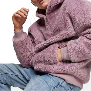 Marca Privada Algodón Mezclado Hombres Polar Fleece Sudaderas Durable Low MOQ Hombres Polar Fleece Hoodies - Product Image 5
