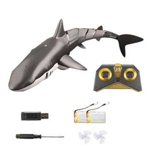 Requin RC électrique simulé pour piscines et lacs, en plastique, avec caméra et télécommande incluses - Product Image 4