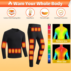 Biancheria <span class=keywords><strong>intima</strong></span> termica riscaldata per <span class=keywords><strong>uomo</strong></span> donna 30 zone riscaldamento biancheria <span class=keywords><strong>intima</strong></span> da sci Set inverno all'aperto biancheria <span class=keywords><strong>intima</strong></span> <span class=keywords><strong>calda</strong></span> - Product Image 2