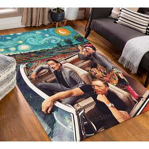 Frida Van Gogh Dali <b>Rug</b>, Anti-Slip <b>Carpet</b> <b>Rug</b>, Famous Printed <b>Rug</b>,Chenille <b>Rug</b> - Product Image 1