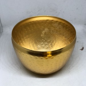 Hammered Metal Gold Plated High Quality Apple Shape Candle <b>Jar</b> Wedding Decoration Hot Sale Candle Vessel - Product Image 3