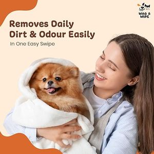 Toallitas Húmedas para Perros y Gatos Wag & Wipe, Toallitas Refrescantes para Mascotas con Aloe Vera y Agua de Coco - Product Image 4