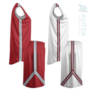 Juego de camisetas de baloncesto reversibles personalizadas duraderas para equipos Tela de secado rápido Impresión de números de nombre personalizado - Product Image 3