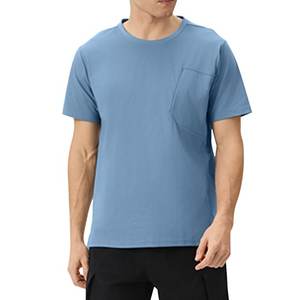 T-shirt de fitness de couleur unie pour hommes Chemise d'entraînement respirante coupe ajustée pour la course à pied Sports Activewear Summer Tee - Product Image 5