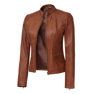 Chaqueta de mujer de estilo único en todos los colores para chaquetas de cuero de vaca genuina 100% gruesa resistente para mujer - Product Image 4