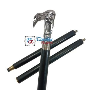 Bastón de Madera Negro Ajustable de Alta Calidad con Mango de Aluminio Niquelado Hecho a Mano, 600 g, 99 cm, para Hombres Mayores - Product Image 4