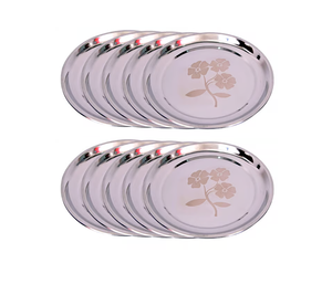 Juego de bandejas de placas de cargador de acero inoxidable de lujo 2025, nueva promoción, platos de decoración de boda modernos para Hotel - Product Image 3