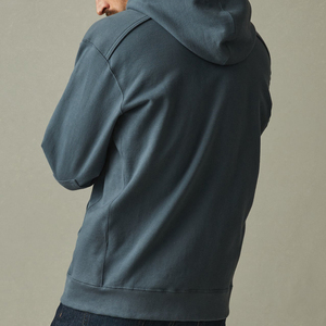 Sweat à capuche zippé pour hommes Sweat en pur coton avec capuche en polaire biologique Sweats à capuche pour hommes Sweats à fermeture éclair personnalisés - Product Image 6
