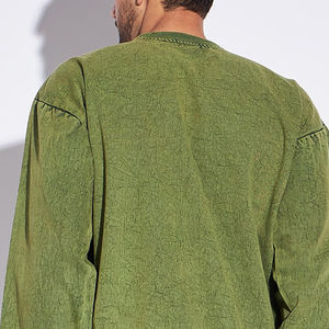 Sudaderas personalizadas para hombre de algodón 360 de manga larga de la mejor calidad, nueva Sudadera de cuello redondo con lavado ácido, ropa para hombre a la venta - Product Image 5