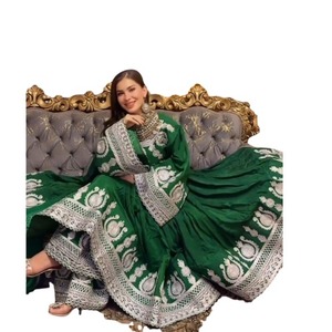 Vintage Indian Gypsy Dress with Tribal Banjara Embroidery Handmade Appliques Ruffles Pleats Natural <b>Waist</b> Inspired Afghan Kuchi - Product Image 1