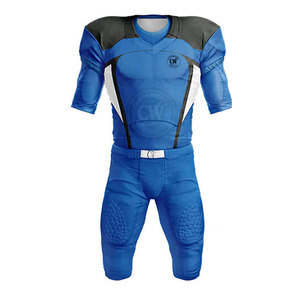 Vêtements de sport personnalisés d'approvisionnement direct d'usine uniformes de football américain court imprimé 100% polyester respirant séchage rapide - Product Image 1