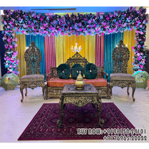 Pakistani Wedding Decor <b>Moroccan</b> <b>Sofa</b> With Chairs Muslim Walima Stage <b>Sofa</b> Set Pakistani Wedding Decor <b>Moroccan</b> Style <b>Sofa</b> Set - Product Image 1
