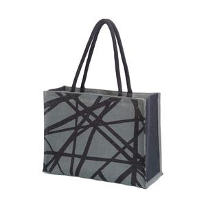 ถุงปอกระเจาอเนกประสงค์แบบนำกลับมาใช้ใหม่ได้กระเป๋าช้อปปิ้งแบบซิปจับพิมพ์สกรีนทำด้วยมือ - Product Image 1