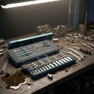 Hazet 58-Piece 3/8'' <b>12</b>-<b>Point</b> Square <b>Socket</b> Set with Traction Profile and Knurling - Product Image 3