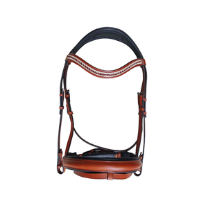 Brida de cuero genuino para caballo con riendas, equipo ecuestre duradero para equitación y entrenamiento, al mejor precio, fabricación a medida. - Product Image 1