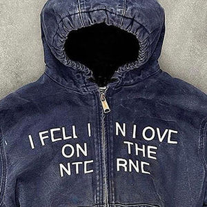 Sudadera con capucha unisex con lavado ácido, etiqueta personalizada, felpa francesa 100% algodón, vintage, bajo sin rematar, pedrería, estampado recortado, forro polar, lisa, para invierno - Product Image 2