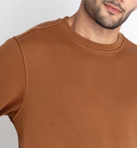 100% algodón ropa informal cómoda hombres sudaderas al por mayor 2025 nueva llegada polar cuello redondo sudaderas transpirables - Product Image 6