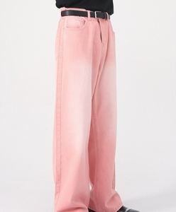 Jeans ample à jambe large en denim rétro pour homme, style streetwear, 100% coton respirant, lavé, taille plus - Product Image 2