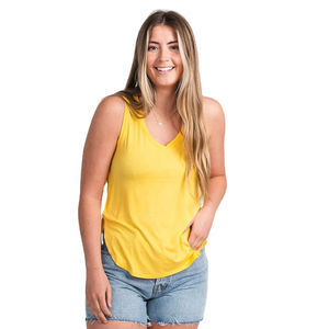 Camiseta sin Mangas de Mezcla de Poliéster y Algodón Personalizada de Fábrica en Oferta, Chaleco Deportivo Transpirable que Absorbe la Humedad para Mujer - Product Image 1