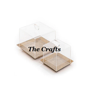 Plateau en aluminium de forme carrée avec couvercle en acrylique plateau de service de chocolats de taille personnalisée pour les meilleures ventes - Product Image 1