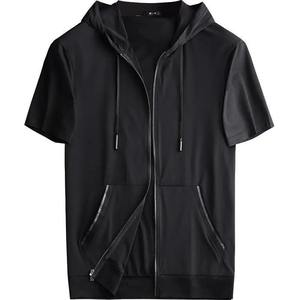 2025 <b>Men's</b> Casual Summer <b>Short</b>-<b>Sleeved</b> Zippered <b>Hoodie</b> Quick Drying & Breathable Versatile Solid Color Fashion - Product Image 2