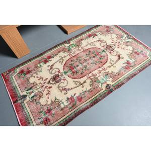 Tapis Kilim Oriental Beige Rouge Laine 3.6 X 6.5ft Turc Grande Surface Rectangle Tapis Latex 10mm Patchwork pour Couloir Chambre Décor - Product Image 2