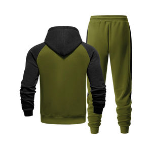 Chándal de invierno para hombre con logotipo personalizado de alta calidad hecho en Pakistán, conjunto con capucha de patrón sólido transpirable, 100% algodón, venta al por mayor, barato - Product Image 2