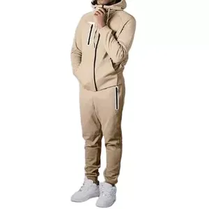 Survêtement à capuche en coton et polyester avec fermeture éclair pour garçons, costume à capuche avec logo personnalisé pour la maternité - Product Image 1