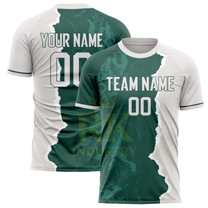 Maillots de football d'équipe athlétique unisexe, impression par sublimation, évacuation de l'humidité, nom et numéro personnalisés, 100% polyester, couleur personnalisée - Product Image 4