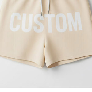 Pantalones Cortos Deportivos Casuales para Hombre con Logotipo Personalizado Bordado - Tela Satinada, Cintura Alta, Cierre con Cordón, Secado Rápido para Deportes y Gimnasio - Product Image 5