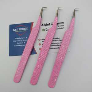 Pinzas de extensión de pestañas profesionales de acero inoxidable de alta calidad sostenibles con agarre perfecto y Punta puntiaguda - Product Image 3