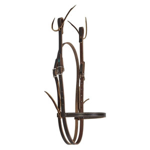 Headstall en cuir Latigo noir de qualité supérieure réglable Western Bridle Headstall Chevaux Culottes Flexible Tack Gear Heavy Duty - Product Image 3