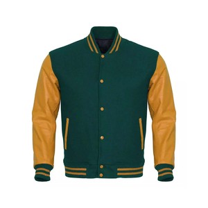 Personalizado Chenille bordado béisbol Varsity chaqueta manga lana Letterman chaqueta de cuero de invierno - Product Image 4