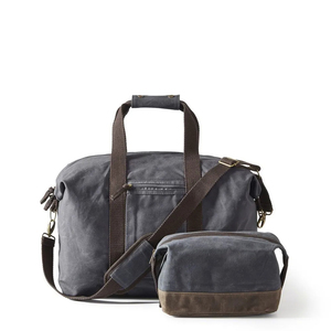 Bolso de lona y cuero de lujo unisex hecho a mano con cremallera, Bolso grande de viaje de fin de semana, bandolera para uso diario o viajes aéreos - Product Image 6