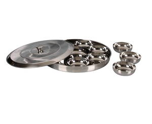 Nouveau service de table au design martelé plaqué argent avec plateau et bol avec couvercle élégant pour cadeau de mariage au prix de gros bon marché - Product Image 1