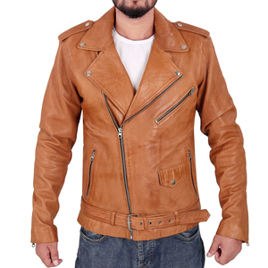 Men Eco-Friendly <b>Leather</b> <b>Jacket</b> with Front Logo High Quality Craftsmanship for Winter Wear and Street Style - Product Image 1