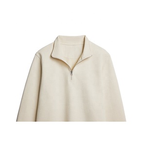 Sweat à capuche unisexe en molleton français 100 % coton de haute qualité, coupe quart de zip, coupe-vent, 230 g, confortable et élégant, idéal pour l'hiver - Product Image 3